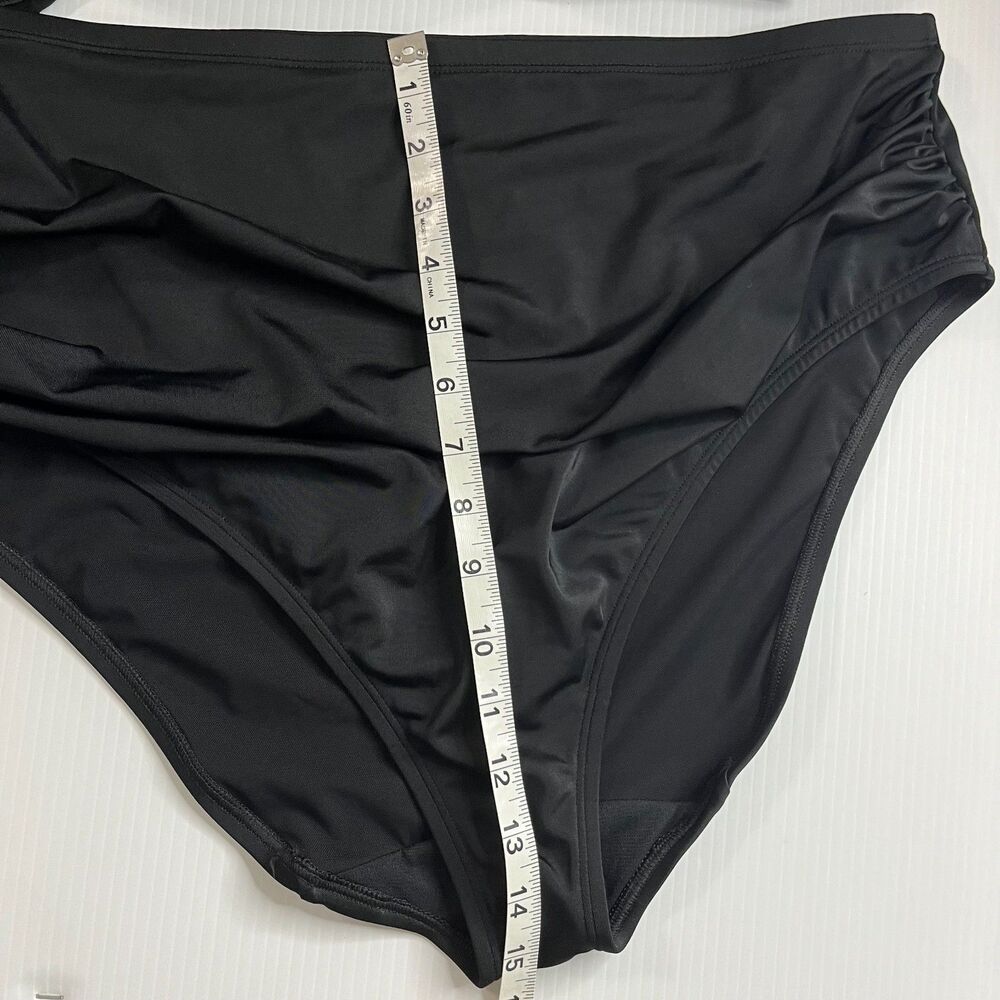 Swim by Cacique Black Swimsuit One Piece Cut out Swim Suit One Shoulder 20 NWT - Picture 9 of 11